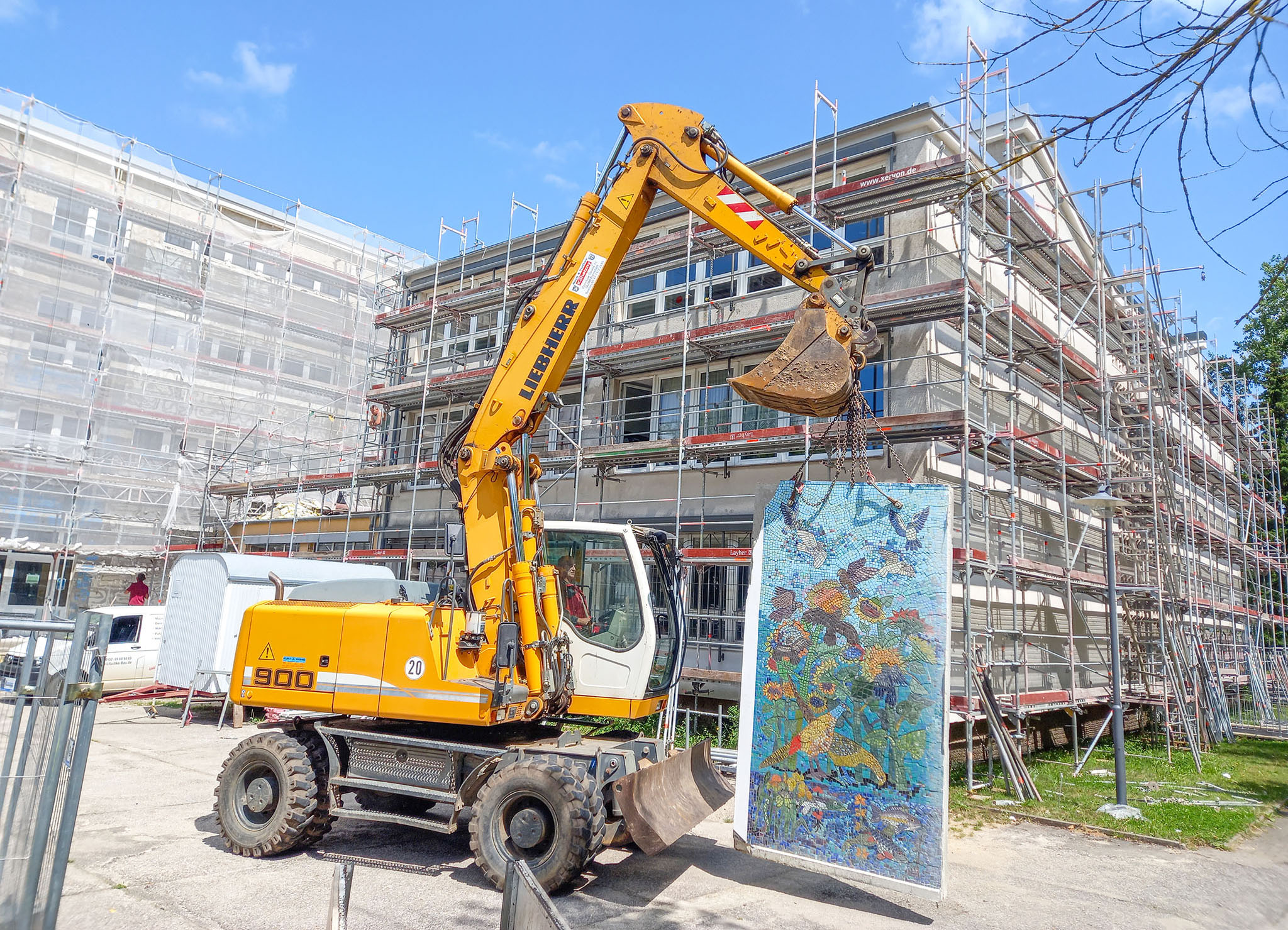 Bagger mit Mosaik q